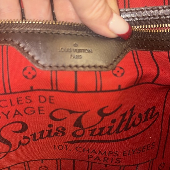 Louis Vuitton Neverfull MM Damier ebene Brown tote bag & bag shaper organizer - Picture 6 of 16